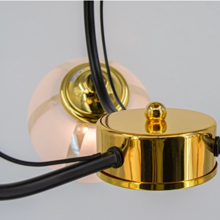 Plafon metalowy czarno-złoty 3-punktowy 8966/3 z serii RUBY - Lampy Elem